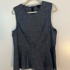 Banana Republic Chambray Peplum Top Size 12